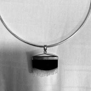 Choker with crystal pendant